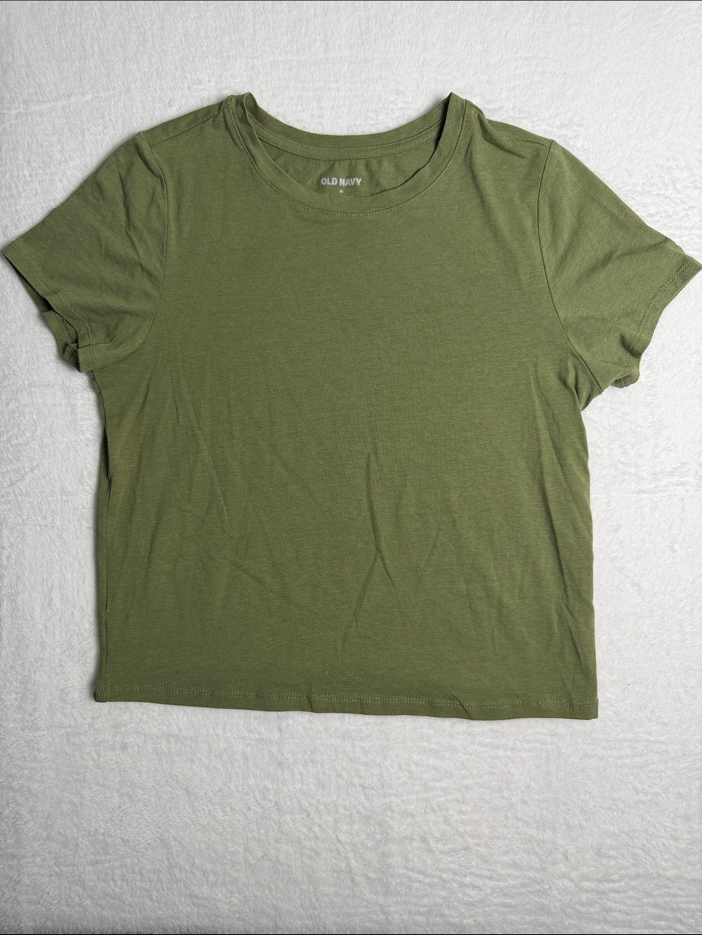 Old Navy Olive Short-Sleeve Crew Tee Size Medium